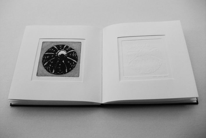 book A 9 engraving book - etching & embossed of  beads that left there 