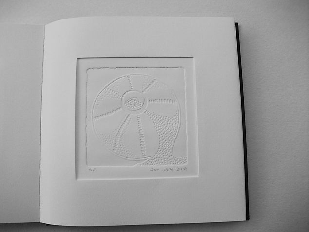 book A 6,1  engraving book - etching & embossed of  beads that left there 