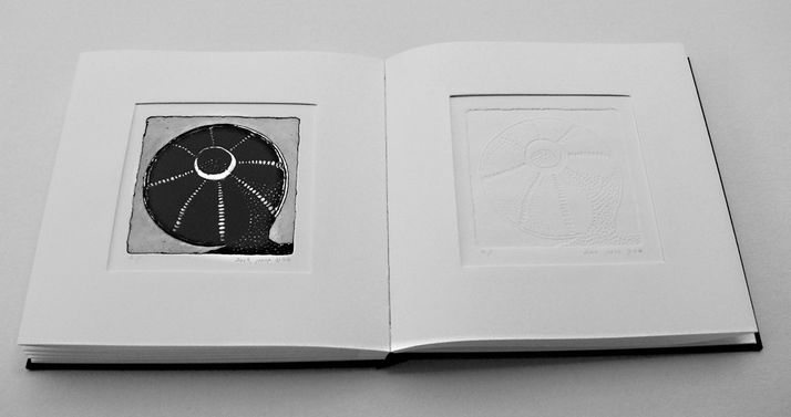 book A 8 engraving book - etching & embossed of  beads that left there 