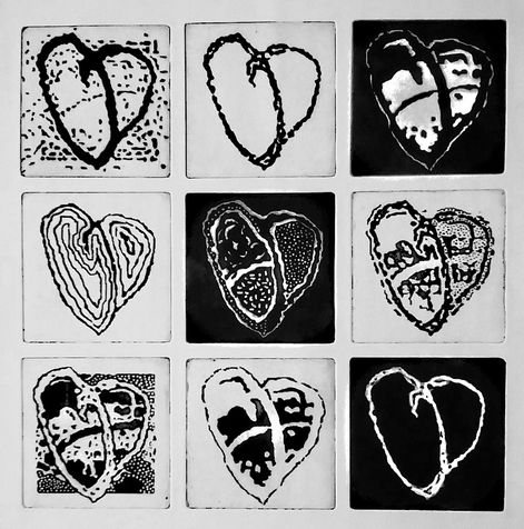 heart 32  photo etching, 2014, 32*32 cm