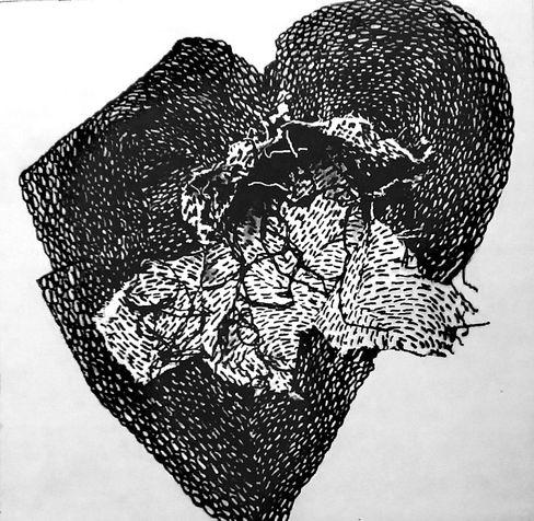 heart 8  photo etching, 2014, 30*30 cm